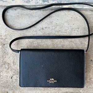 authentic COACH clutch w/strap